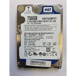 Disque Dur Portable Western Digital Blue -  750Go 2.5" SATA - WD750BPVT - Testé 100% OK